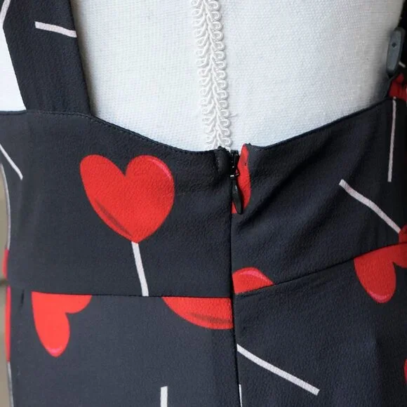 Unique Vintage Black and Red Pencil Skirt - Picture 11 of 15